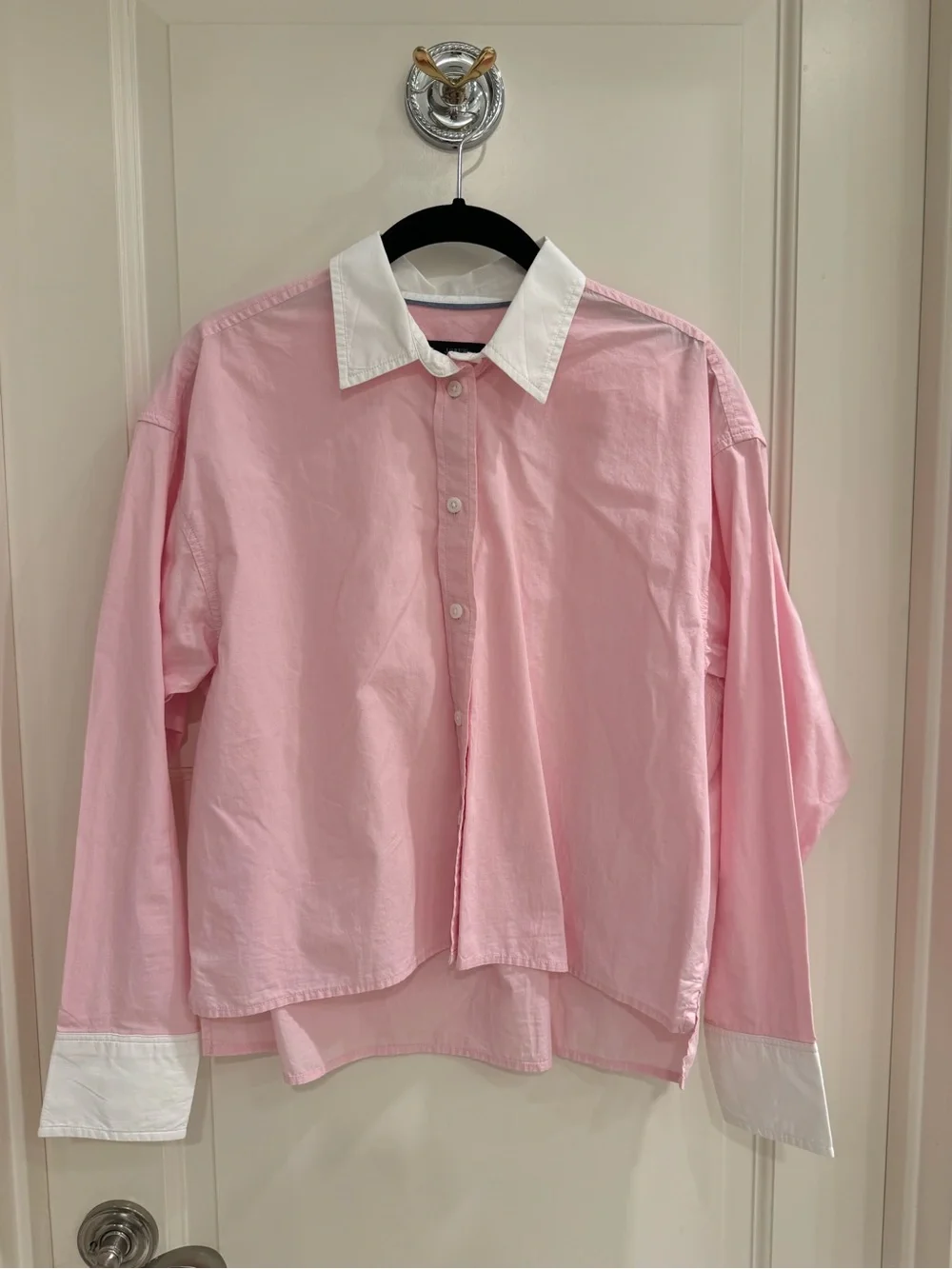 J. Crew Relaxed-fit cropped end-on-end cotton shirt
